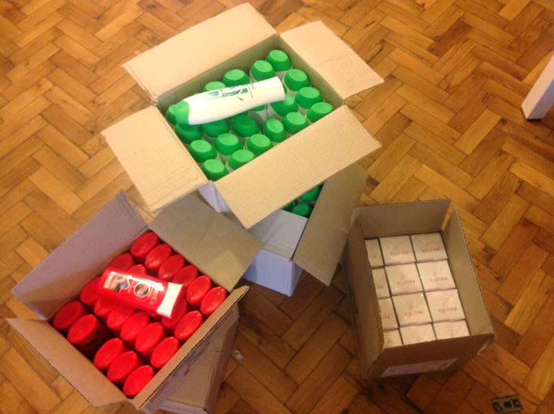 Presents from Roza Impex cosmetic company for the young men in “House of opportunity” programme